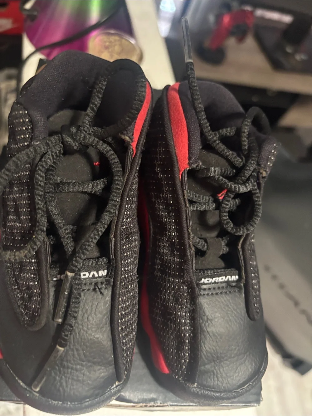 Jordan Kids Black and Red Mini Basketball Sneakers